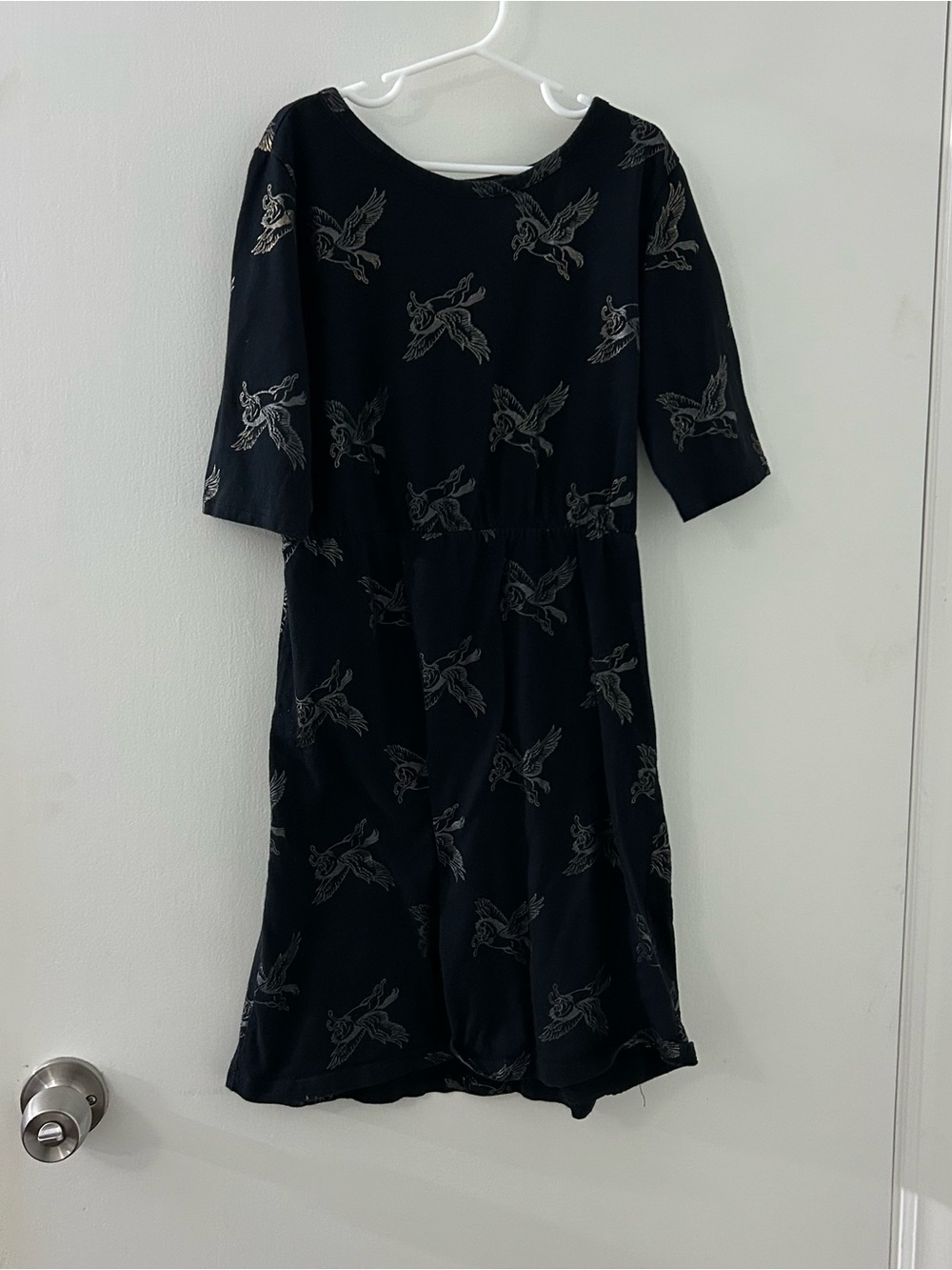 Old Navy Black Dress with unicorn Print